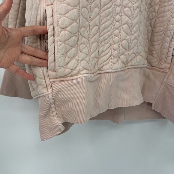 FP Movement Peach Sprint To The Finish Distressed Gorpcore Oversized Quilted Hoo - Picture 8 of 11